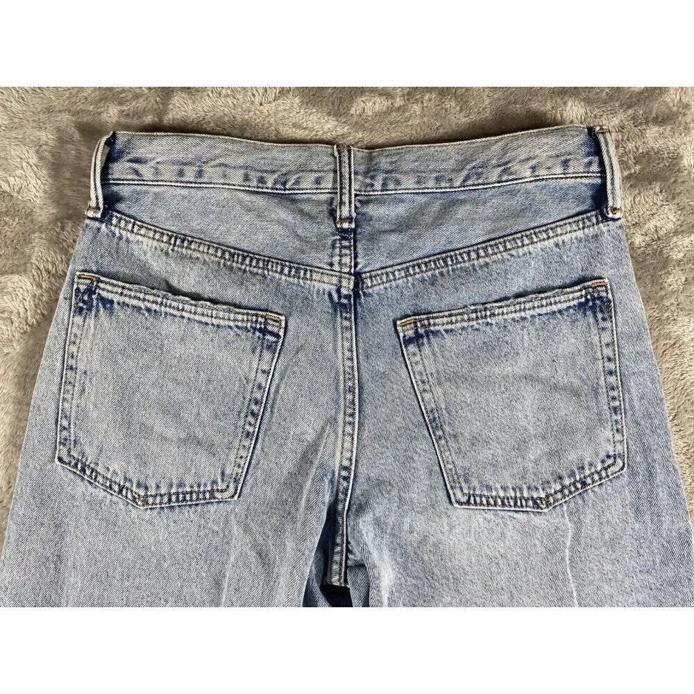 GAP Kids ‘90s Loose Fit Jeans - Size 18 - Light Wash Distressed Denim